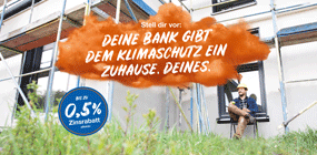 Extratiefer Zins: Sparda Klimakredit für energetisches Bauen, Kaufen und Modernisieren.